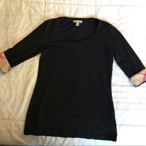 Burberry Brit Black Short Sleeve Shirt- size XS